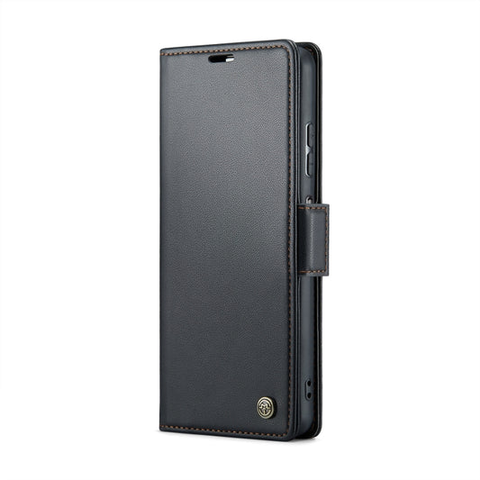 For Xiaomi Poco X5 5G CaseMe 023 Butterfly Buckle Litchi Texture RFID Anti-theft Leather Phone Case(Black) - Xiaomi Cases by CaseMe | Online Shopping UK | buy2fix