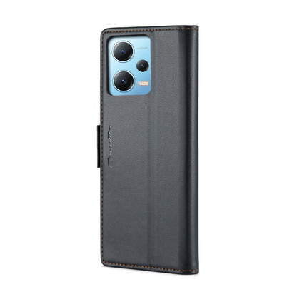 For Xiaomi Poco X5 5G CaseMe 023 Butterfly Buckle Litchi Texture RFID Anti-theft Leather Phone Case(Black) - Xiaomi Cases by CaseMe | Online Shopping UK | buy2fix