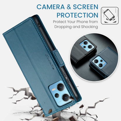 For Xiaomi Poco X5 5G CaseMe 023 Butterfly Buckle Litchi Texture RFID Anti-theft Leather Phone Case(Blue) - Xiaomi Cases by CaseMe | Online Shopping UK | buy2fix