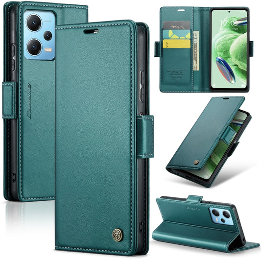 For Xiaomi Poco X5 5G CaseMe 023 Butterfly Buckle Litchi Texture RFID Anti-theft Leather Phone Case(Pearly Blue) - Xiaomi Cases by CaseMe | Online Shopping UK | buy2fix