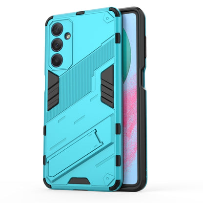 For Samsung Galaxy M54 5G Punk Armor 2 in 1 PC + TPU Phone Case with Holder(Blue) by buy2fix