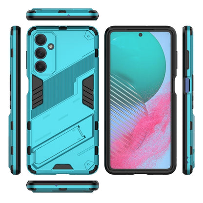 For Samsung Galaxy M54 5G Punk Armor 2 in 1 PC + TPU Phone Case with Holder(Blue) by buy2fix