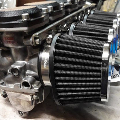 55mm XH-UN073 Mushroom Head Style Car Modified Air Filter Motorcycle Exhaust Filter(Black) by buy2fix