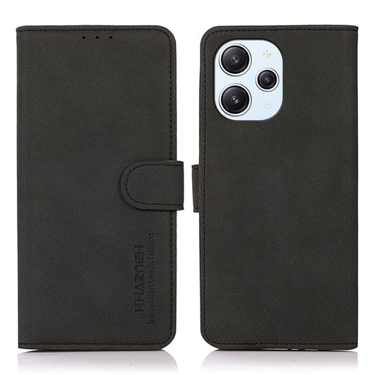 For Xiaomi Redmi 12 4G KHAZNEH Matte Texture Leather Phone Case(Black) - Xiaomi Cases by buy2fix | Online Shopping UK | buy2fix