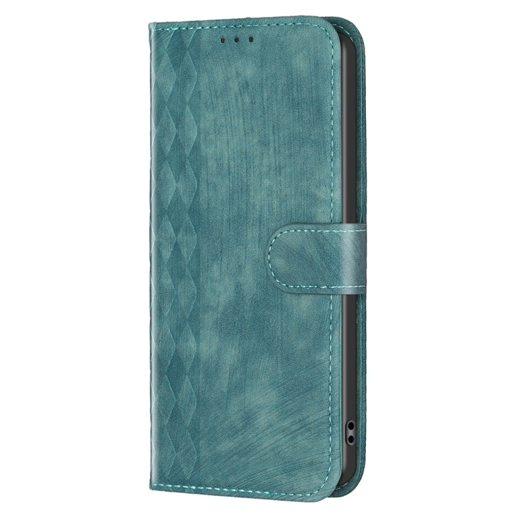 For Xiaomi 12 Plaid Embossed Leather Phone Case(Green) by buy2fix