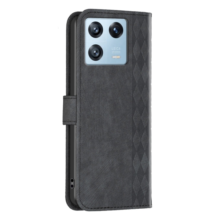 For Xiaomi 13 Pro Plaid Embossed Leather Phone Case(Black) - Xiaomi Cases by buy2fix | Online Shopping UK | buy2fix