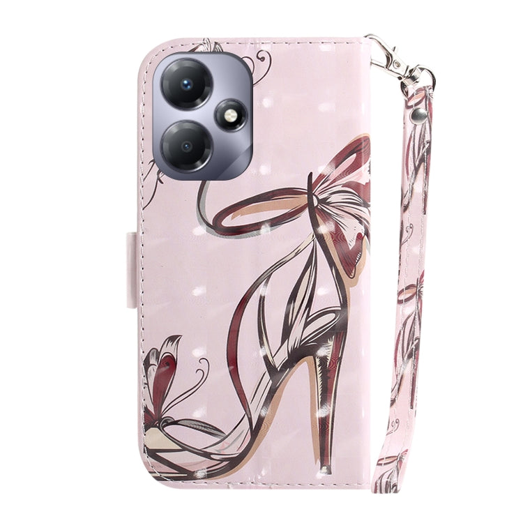 For Infinix Hot 30 Play 3D Colored Flip Leather Phone Case(Butterfly High-heeled) - Infinix Cases by buy2fix | Online Shopping UK | buy2fix
