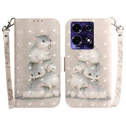 For Infinix Note 30 3D Colored Horizontal Flip Leather Phone Case(Squirrels) - Infinix Cases by buy2fix | Online Shopping UK | buy2fix