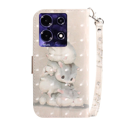 For Infinix Note 30 3D Colored Horizontal Flip Leather Phone Case(Squirrels) - Infinix Cases by buy2fix | Online Shopping UK | buy2fix