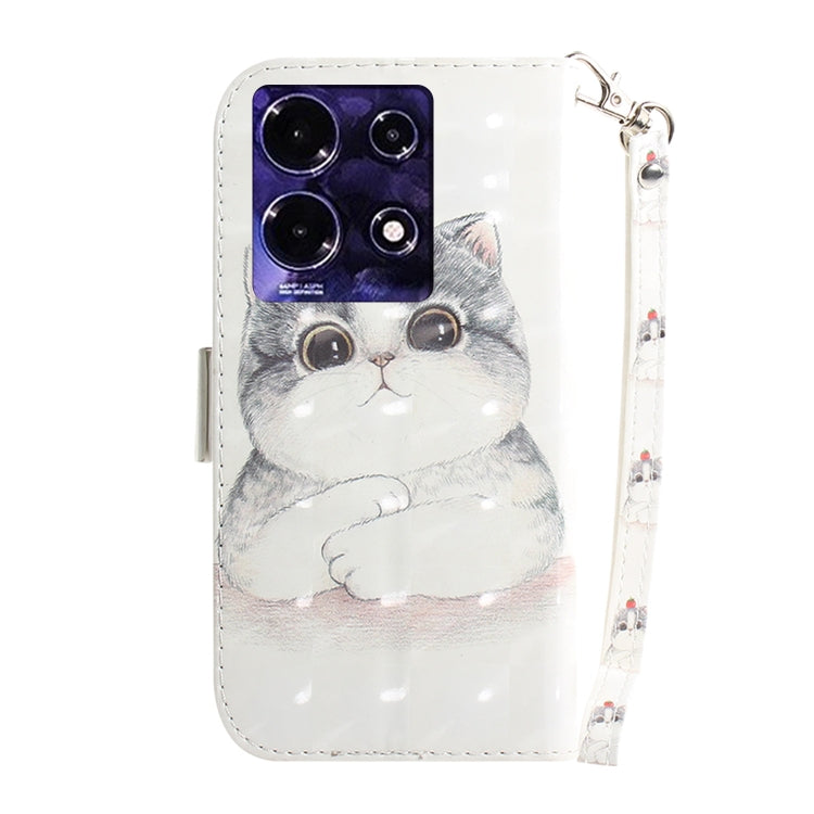 For Infinix Note 30 3D Colored Flip Leather Phone Case(Cute Cat) - Infinix Cases by buy2fix | Online Shopping UK | buy2fix