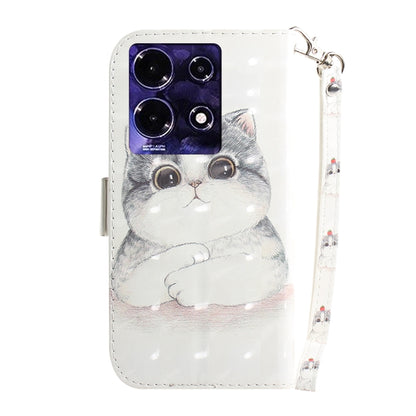 For Infinix Note 30 3D Colored Flip Leather Phone Case(Cute Cat) - Infinix Cases by buy2fix | Online Shopping UK | buy2fix