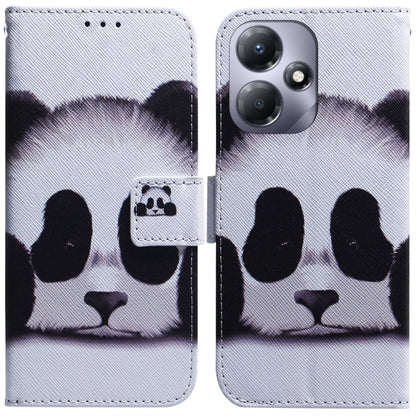 For Infinix Hot 30 Play Coloured Drawing Flip Leather Phone Case(Panda) - Infinix Cases by buy2fix | Online Shopping UK | buy2fix