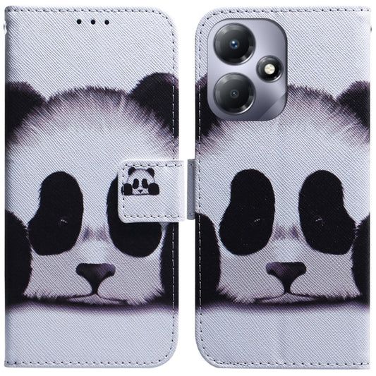 For Infinix Hot 30 Play Coloured Drawing Flip Leather Phone Case(Panda) - Infinix Cases by buy2fix | Online Shopping UK | buy2fix