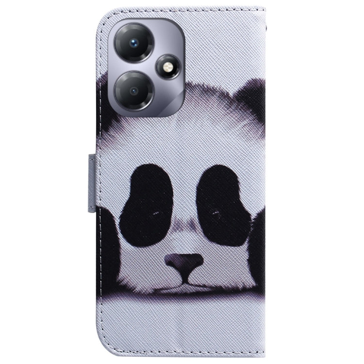 For Infinix Hot 30 Play Coloured Drawing Flip Leather Phone Case(Panda) - Infinix Cases by buy2fix | Online Shopping UK | buy2fix