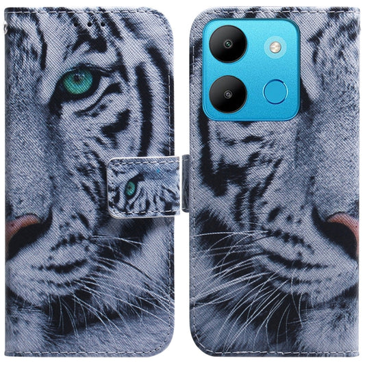 For Infinix Smart 7 African Coloured Drawing Flip Leather Phone Case(Tiger) - Infinix Cases by buy2fix | Online Shopping UK | buy2fix