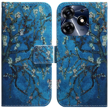 For Tecno Spark 10 Pro Coloured Drawing Flip Leather Phone Case(Apricot) by buy2fix