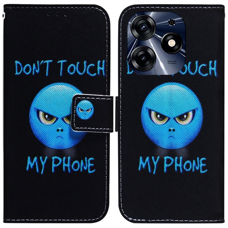 For Tecno Spark 10 Pro Coloured Drawing Flip Leather Phone Case(Anger) by buy2fix