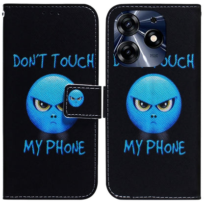 For Tecno Spark 10 Pro Coloured Drawing Flip Leather Phone Case(Anger) by buy2fix