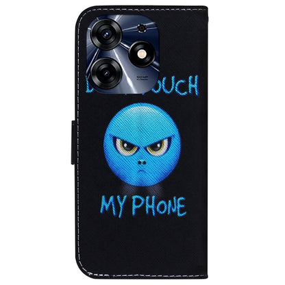For Tecno Spark 10 Pro Coloured Drawing Flip Leather Phone Case(Anger) by buy2fix