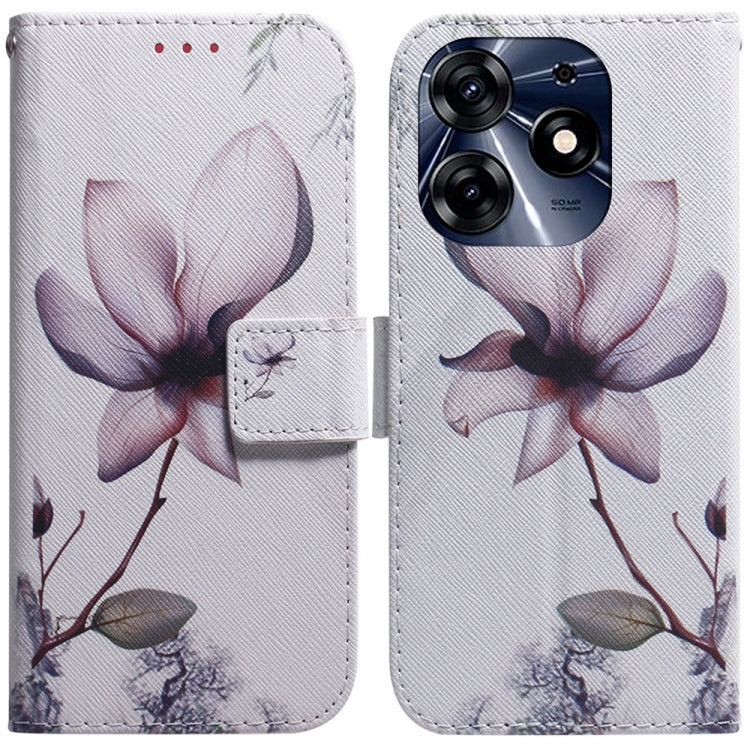 For Tecno Spark 10 Pro Coloured Drawing Flip Leather Phone Case(Magnolia) by buy2fix