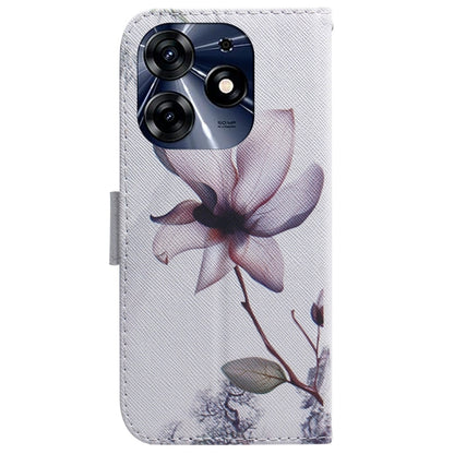 For Tecno Spark 10 Pro Coloured Drawing Flip Leather Phone Case(Magnolia) by buy2fix