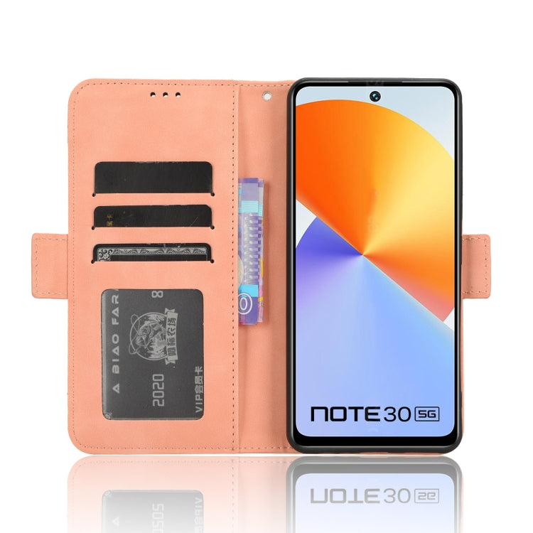 For Infinix Note 30 5G Skin Feel Calf Texture Card Slots Leather Phone Case(Pink) - Infinix Cases by buy2fix | Online Shopping UK | buy2fix