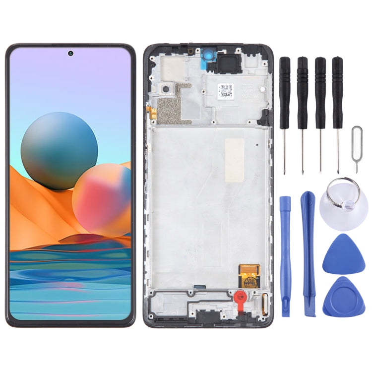 OLED Material LCD Screen For Xiaomi Redmi Note 10 Pro India Digitizer Full Assembly with Frame by buy2fix