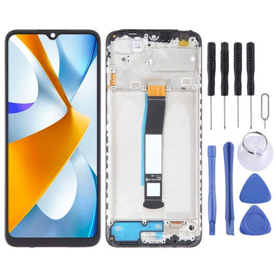 Écran LCD matériel OEM pour assemblage complet de numériseur Xiaomi Poco C40 avec cadre