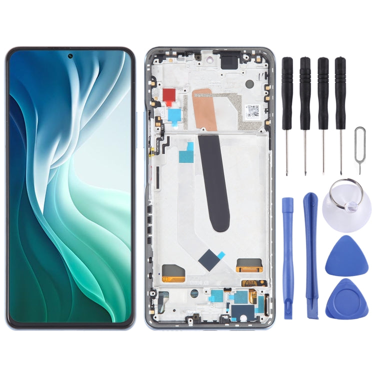 OLED LCD Screen For Xiaomi 11X Pro Digitizer Full Assembly with Frame(Blue) by buy2fix