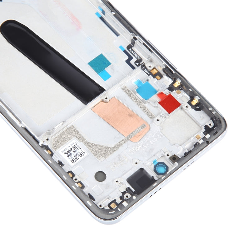 OLED LCD Screen For Xiaomi Redmi K40 Digitizer Full Assembly with Frame(Silver) by buy2fix