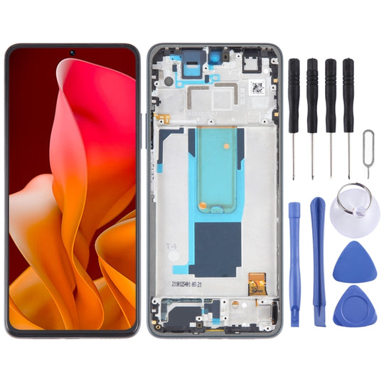 For Xiaomi 11i HyperCharge 5G LCD Screen Digitizer Full Assembly with Frame(Green)