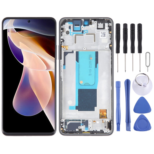 For Xiaomi Redmi Note 11 Pro+ 5G LCD Screen Digitizer Full Assembly with Frame(Black) - LCD Screen by buy2fix | Online Shopping UK | buy2fix