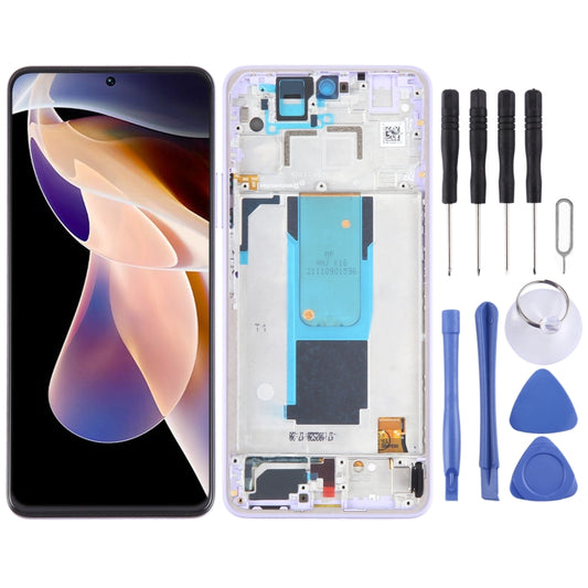 For Xiaomi Redmi Note 11 Pro+ 5G LCD Screen Digitizer Full Assembly with Frame(Purple) by buy2fix