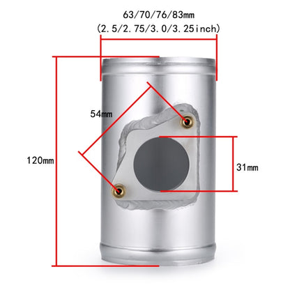76mm XH-UN603 Car Modified Engine Air Flow Meter Flange Intake Sensor Base for Honda / Toyota / Subaru / Mazda - Air Intake System by buy2fix | Online Shopping UK | buy2fix