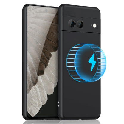 For Google Pixel 8 MagSafe Magnetic Liquid Silicone Phone Case(Black) - Google Cases by buy2fix | Online Shopping UK | buy2fix
