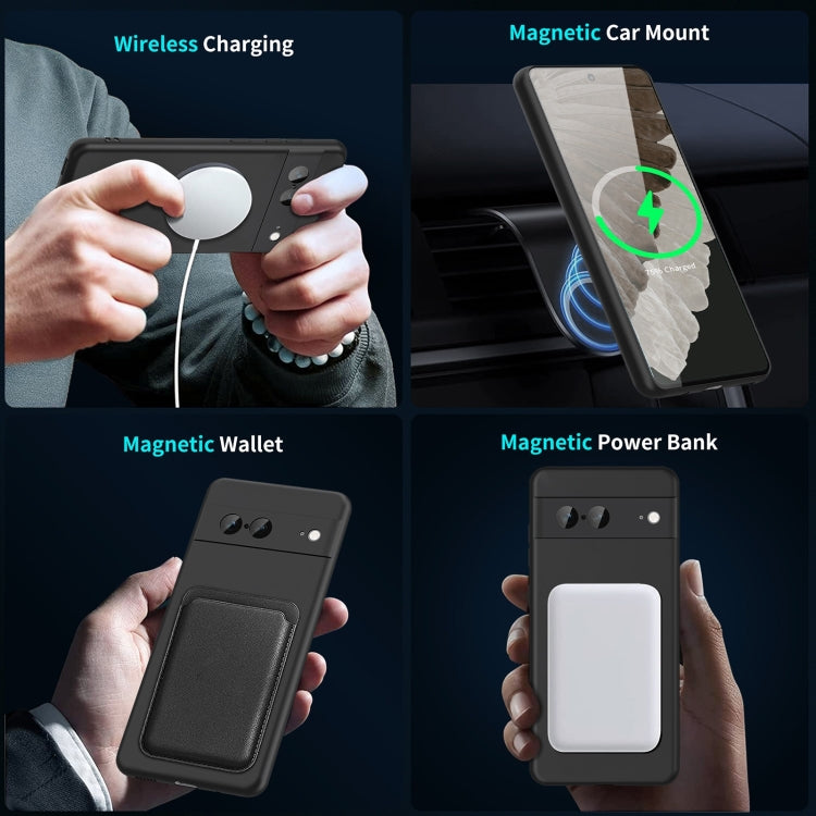 For Google Pixel 8 MagSafe Magnetic Liquid Silicone Phone Case(Black) - Google Cases by buy2fix | Online Shopping UK | buy2fix