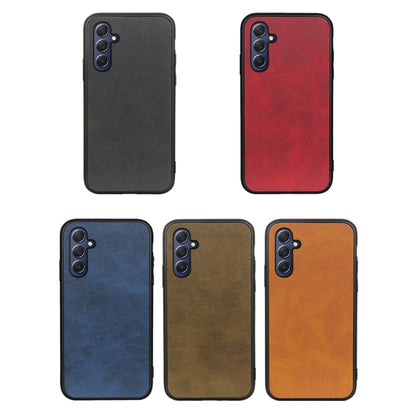 For Samsung Galaxy M54 5G Two-color Calf Texture Shockproof Phone Case(Brown) by buy2fix