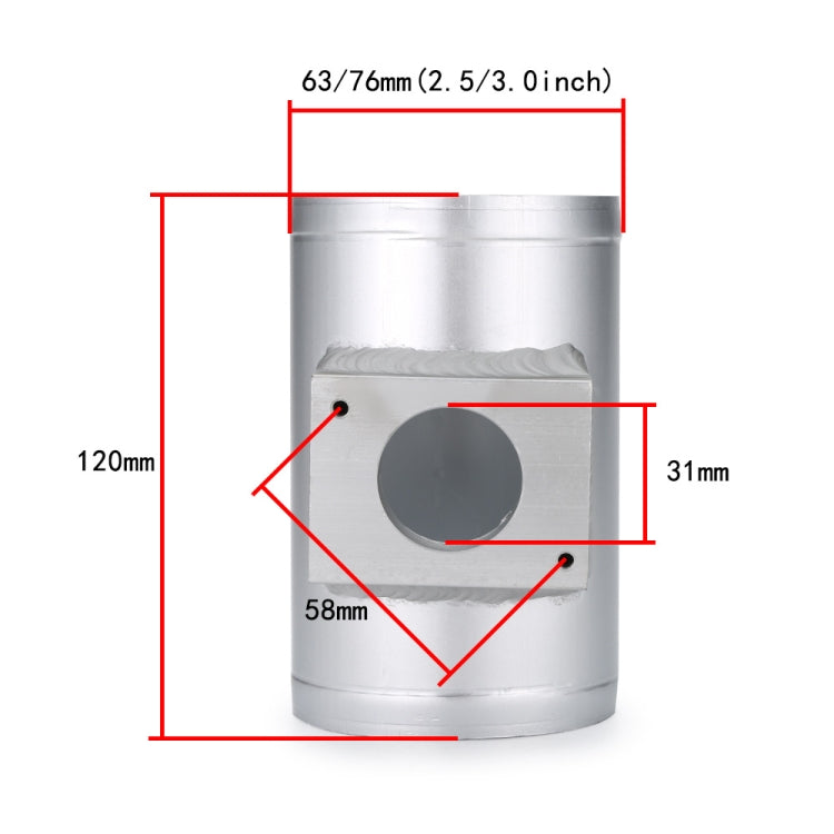63mm XH-UN601 Car Modified Engine Air Flow Meter Flange Intake Sensor Base for Mitsubishi Lancer - Air Intake System by buy2fix | Online Shopping UK | buy2fix