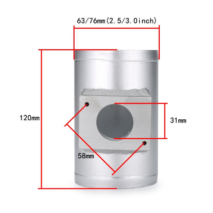 63mm XH-UN601 Car Modified Engine Air Flow Meter Flange Intake Sensor Base for Mitsubishi Lancer - Air Intake System by buy2fix | Online Shopping UK | buy2fix