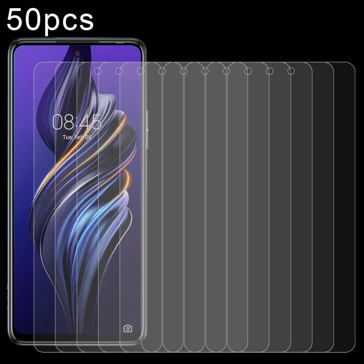 For TECNO Pova 5 4G 50pcs 0.26mm 9H 2.5D Tempered Glass Film by buy2fix