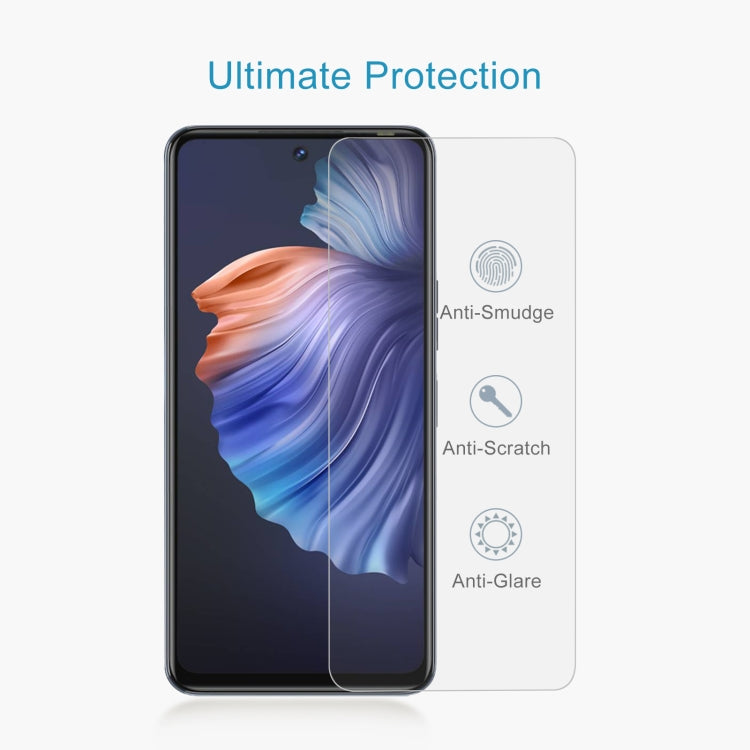 For TECNO camon 18T 50pcs 0.26mm 9H 2.5D Tempered Glass Film by buy2fix