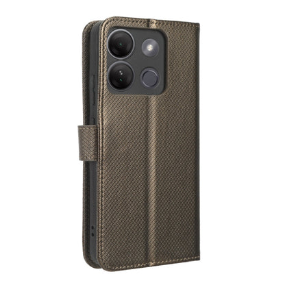 For Infinix Smart 7 HD X6516 Diamond Texture Leather Phone Case(Brown) - Infinix Cases by buy2fix | Online Shopping UK | buy2fix