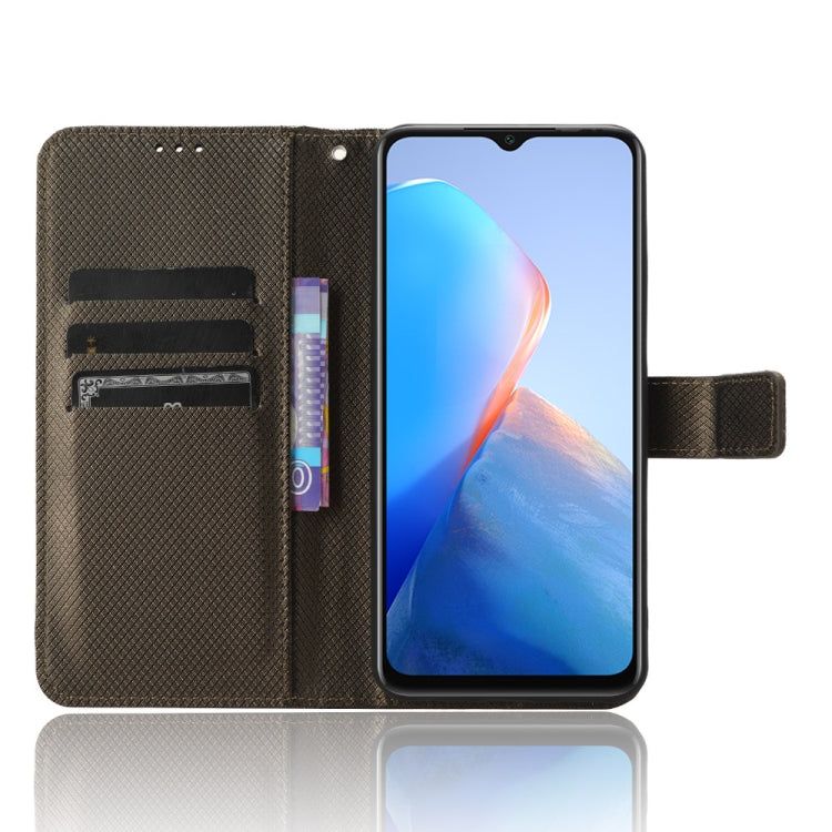 For Infinix Smart 7 HD X6516 Diamond Texture Leather Phone Case(Brown) - Infinix Cases by buy2fix | Online Shopping UK | buy2fix