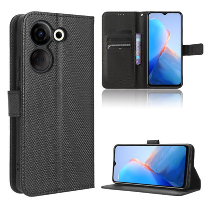 For Tecno Camon 20 Pro Diamond Texture Leather Phone Case(Black) by buy2fix