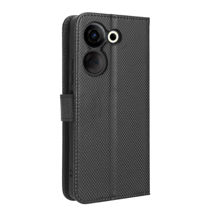 For Tecno Camon 20 Pro Diamond Texture Leather Phone Case(Black) by buy2fix