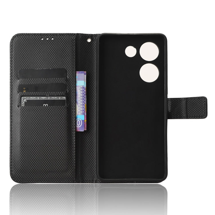 For Tecno Camon 20 Pro Diamond Texture Leather Phone Case(Black) by buy2fix