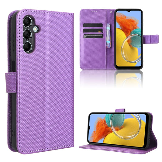 For Samsung Galaxy M54 5G Diamond Texture Leather Phone Case(Purple) by buy2fix