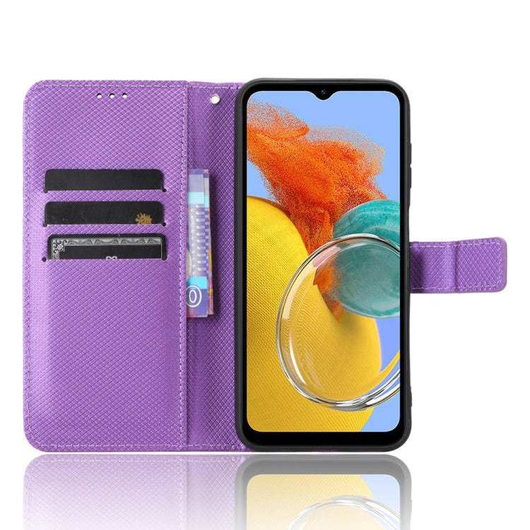 For Samsung Galaxy M54 5G Diamond Texture Leather Phone Case(Purple) by buy2fix
