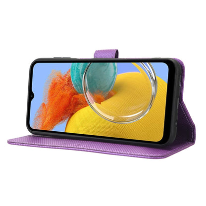For Samsung Galaxy M54 5G Diamond Texture Leather Phone Case(Purple) by buy2fix