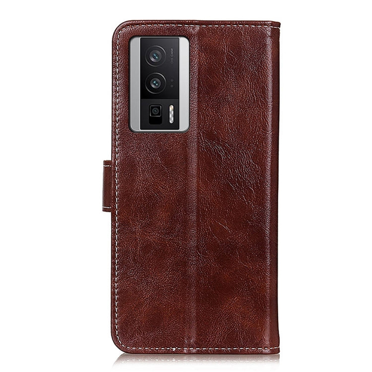 For Xiaomi Poco F5 Pro/Redmi K60/K60 Pro Retro Crazy Horse Texture Leather Phone Case(Brown) - Xiaomi Cases by buy2fix | Online Shopping UK | buy2fix